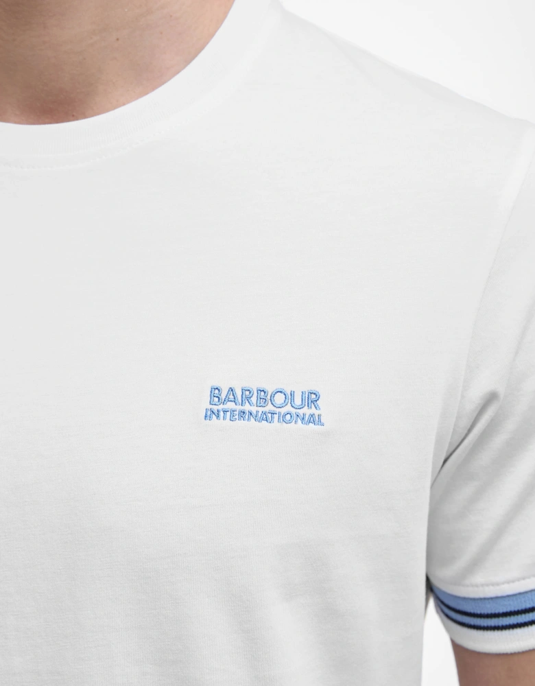 Bruce Mens Tipped Cuff T-Shirt - White