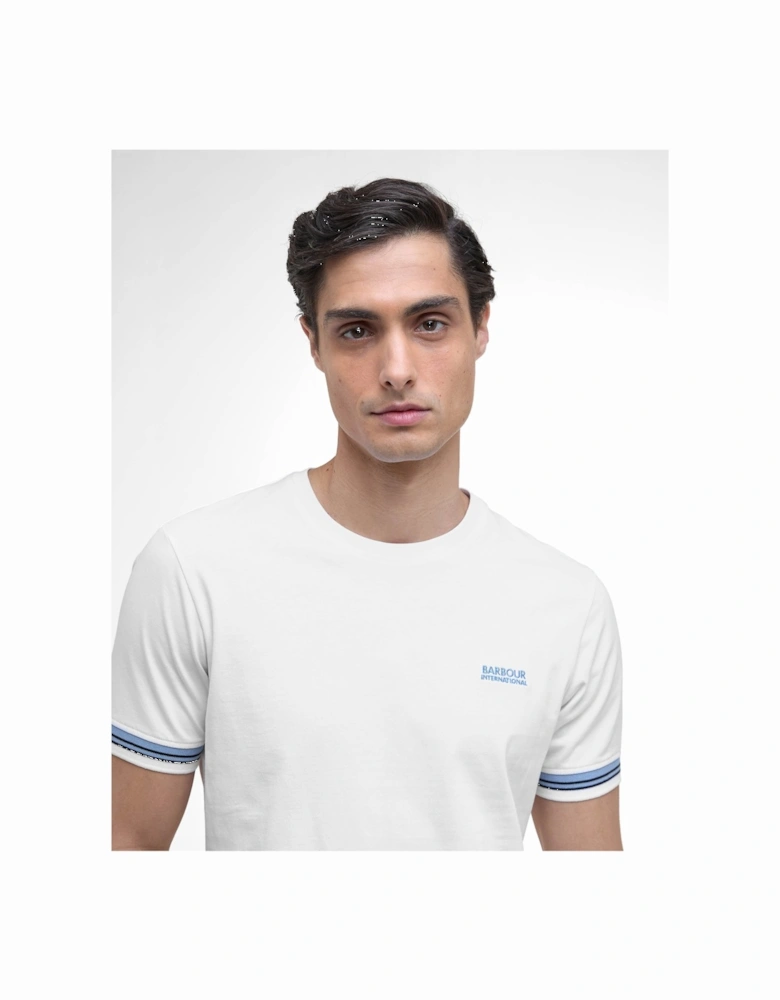 Bruce Mens Tipped Cuff T-Shirt - White