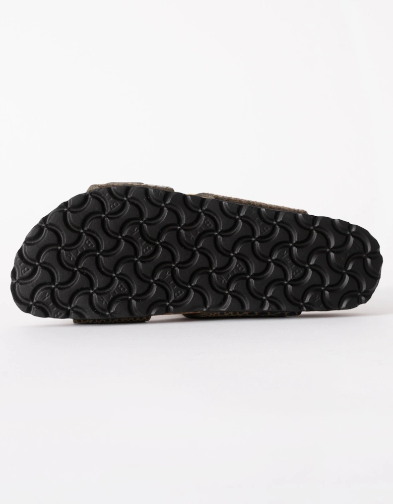 Sydney Big Buckle Synthetic Womens Sandals - Shiny Snake Sage