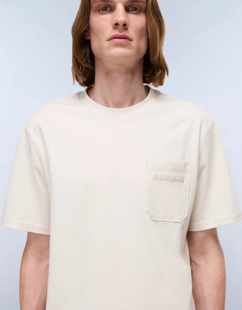 Fanes Mens Short Sleeve T-Shirt - Beige Dimity N1J