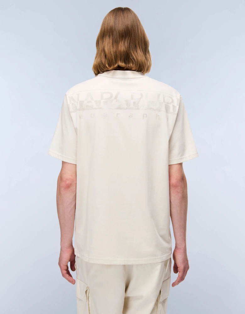 Fanes Mens Short Sleeve T-Shirt - Beige Dimity N1J