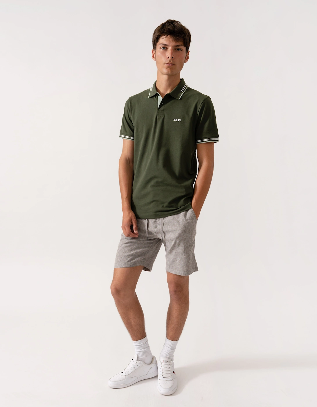 BOSS Orange Mens Tapered Chino Shorts - Open Beige 294