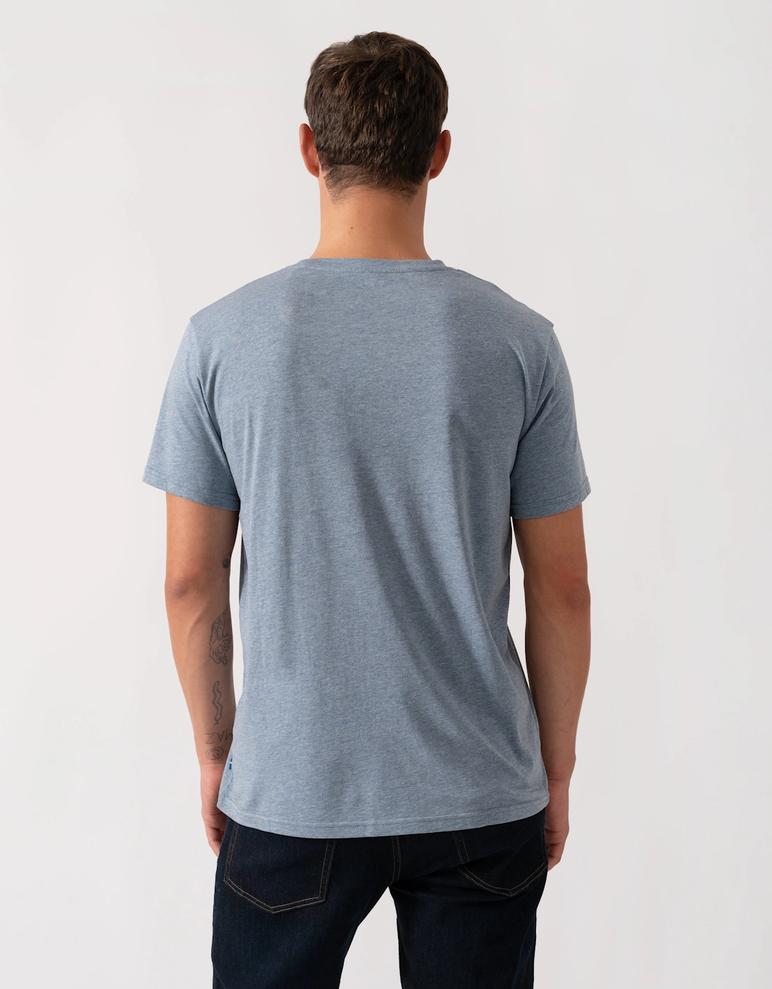 Logo Mens T-Shirt - Uncle Blue/Melange 520-999