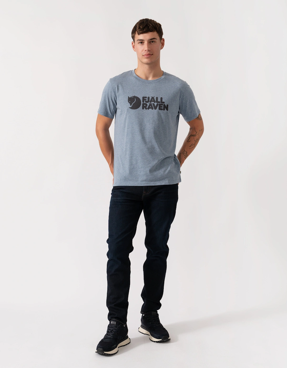 Logo Mens T-Shirt - Uncle Blue/Melange 520-999