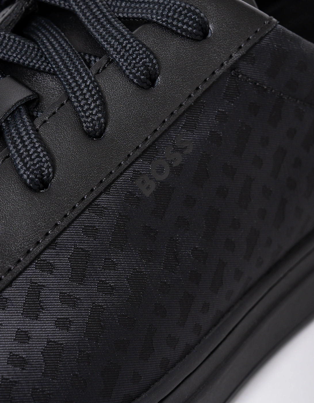 BOSS Orange Kieran_Tenn_nymn Mens Trainers 50548699 - Black 005