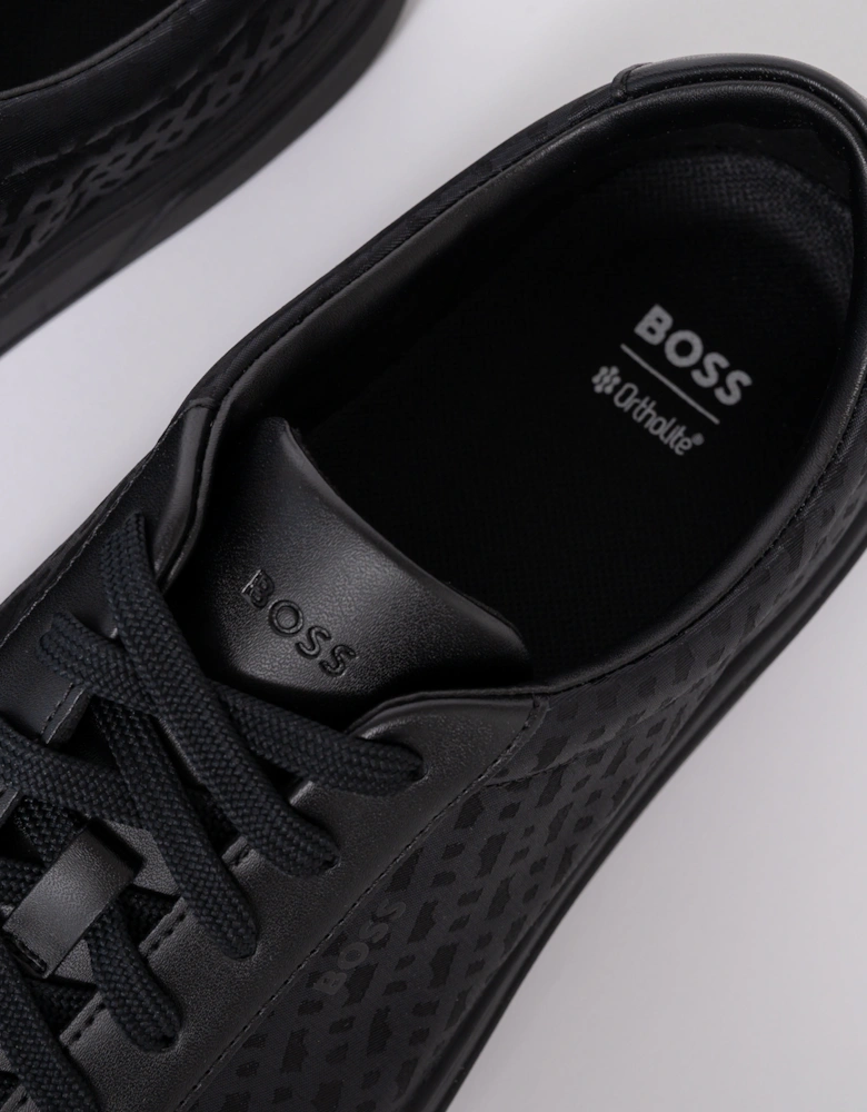 BOSS Orange Kieran_Tenn_nymn Mens Trainers 50548699 - Black 005