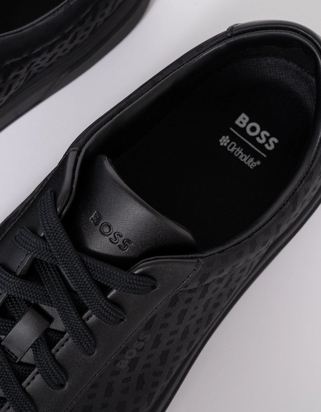 BOSS Orange Kieran_Tenn_nymn Mens Trainers 50548699 - Black 005