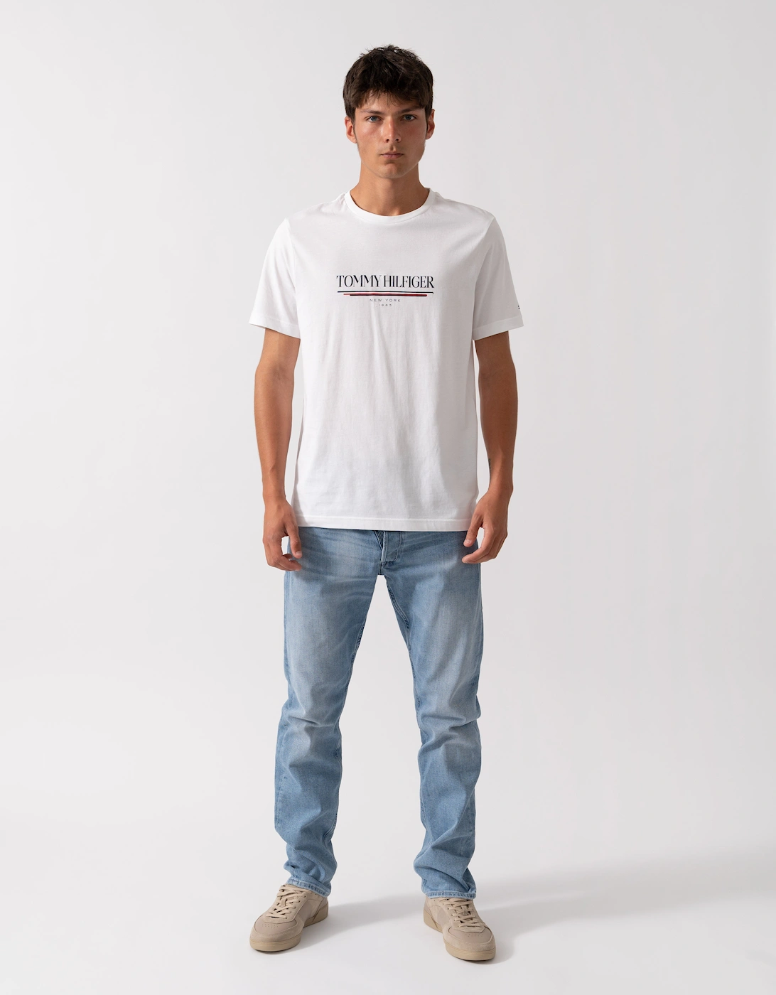 Brand Love Hilfiger Mens Tee - White