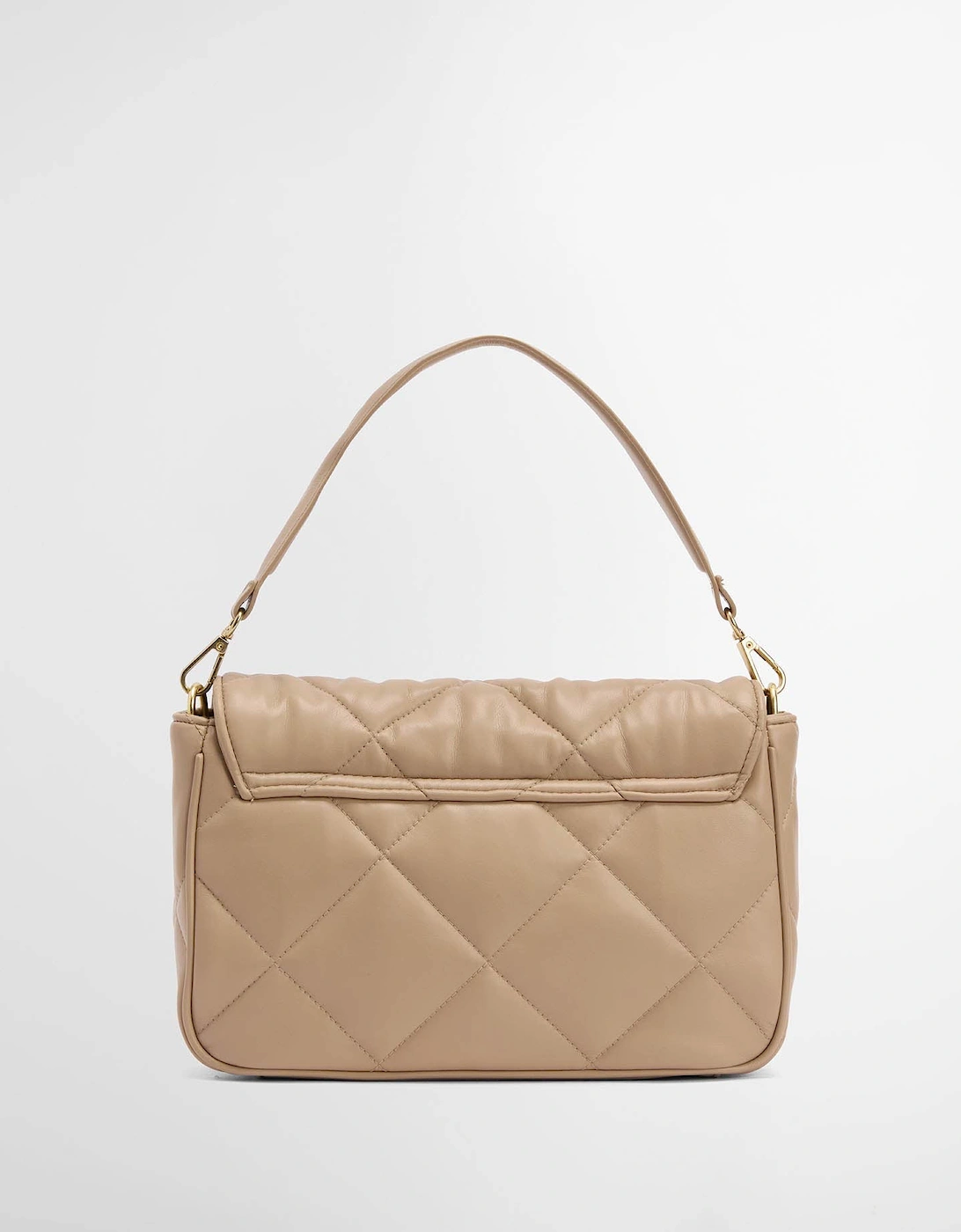 Womens Soft Quilt Shoulder Bag - Camel