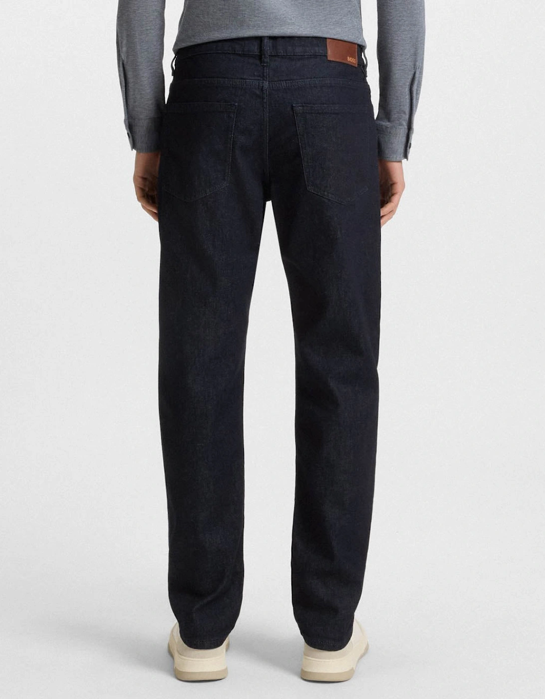 BOSS Orange Re.Maine Mens Regular Fit Comfort-Stretch Denim Jeans Dark Blue 403