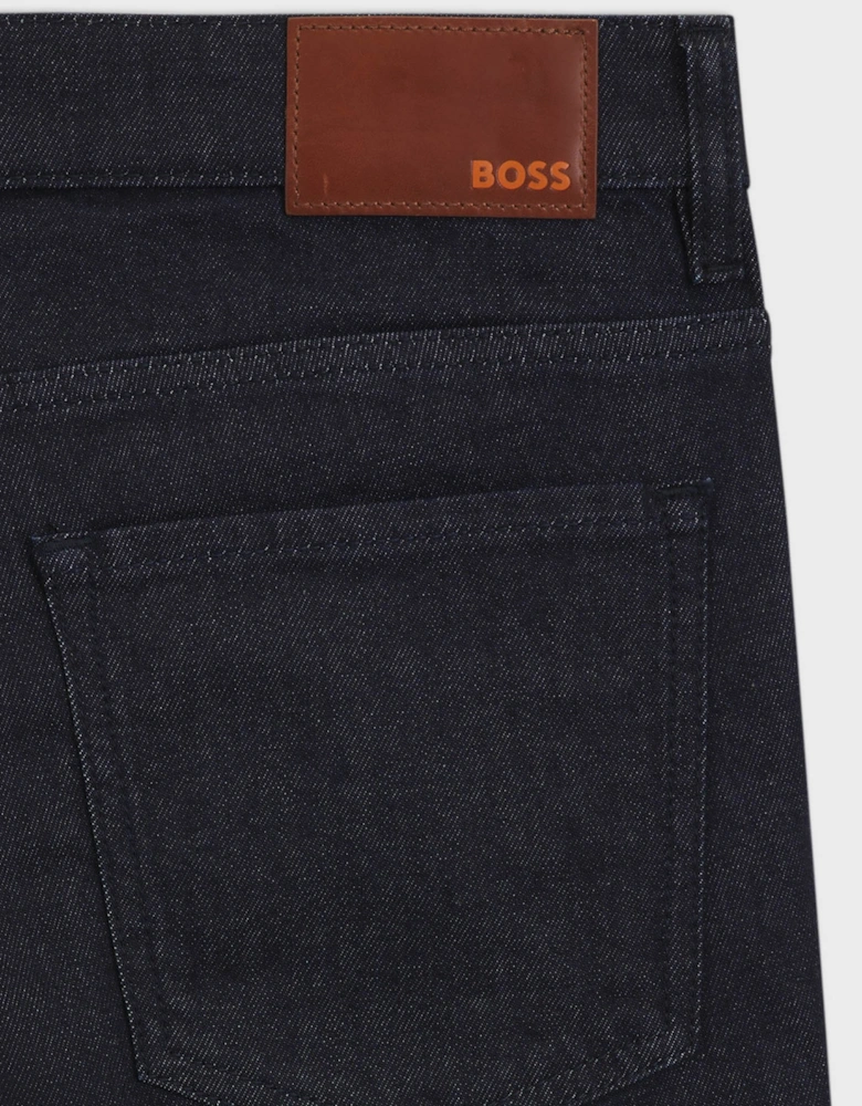 BOSS Orange Re.Maine Mens Regular Fit Comfort-Stretch Denim Jeans Dark Blue 403