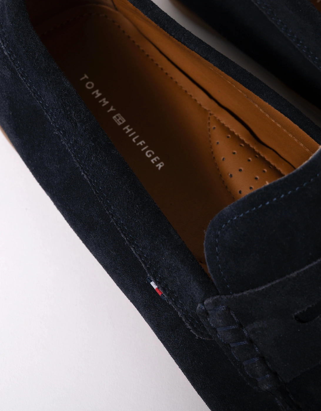 Casual Hilfiger Suede Mens Driving Shoes - Desert Sky