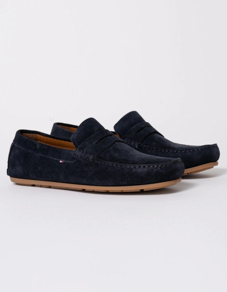 Casual Hilfiger Suede Mens Driving Shoes - Desert Sky