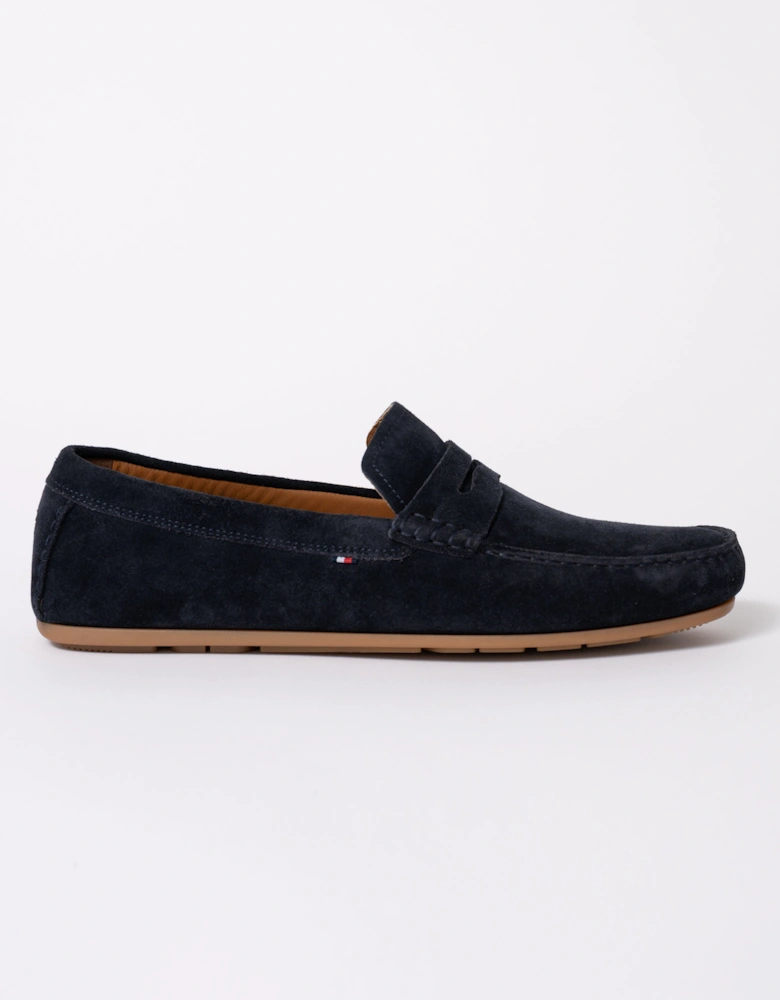 Casual Hilfiger Suede Mens Driving Shoes - Desert Sky