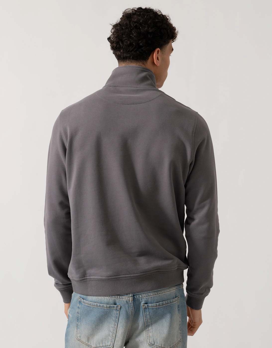 Quarter Zip Sweatshirt - Tornado Grey