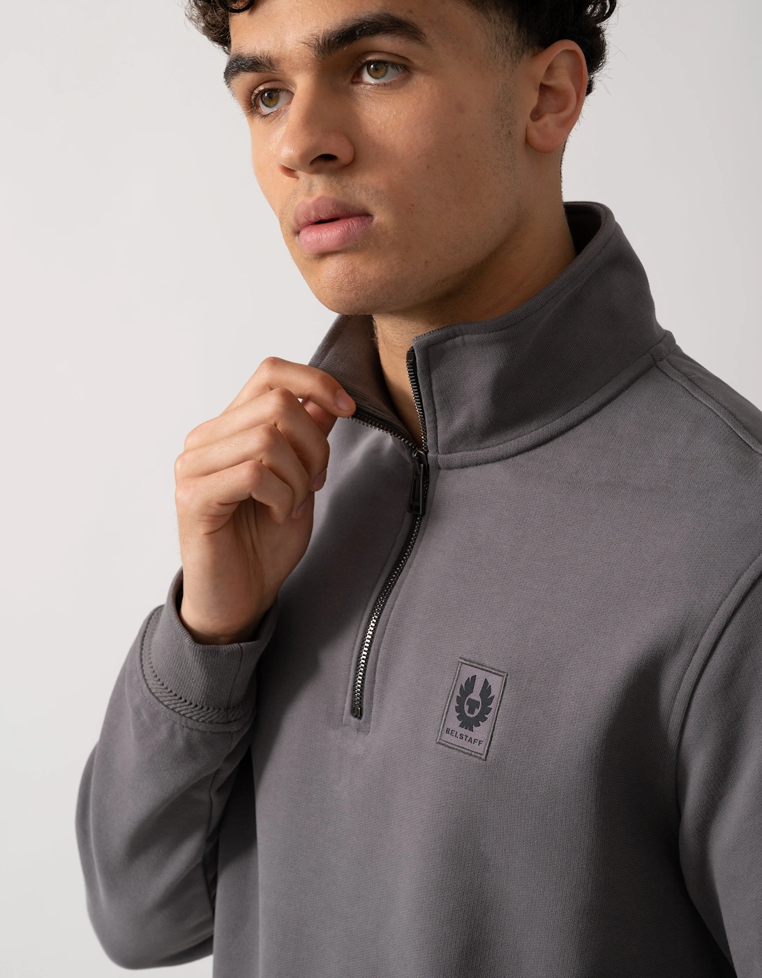 Quarter Zip Sweatshirt - Tornado Grey