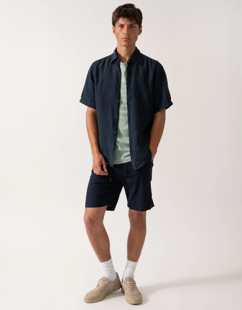 BOSS Orange Mens Tapered Chino Shorts - Dark Blue 404