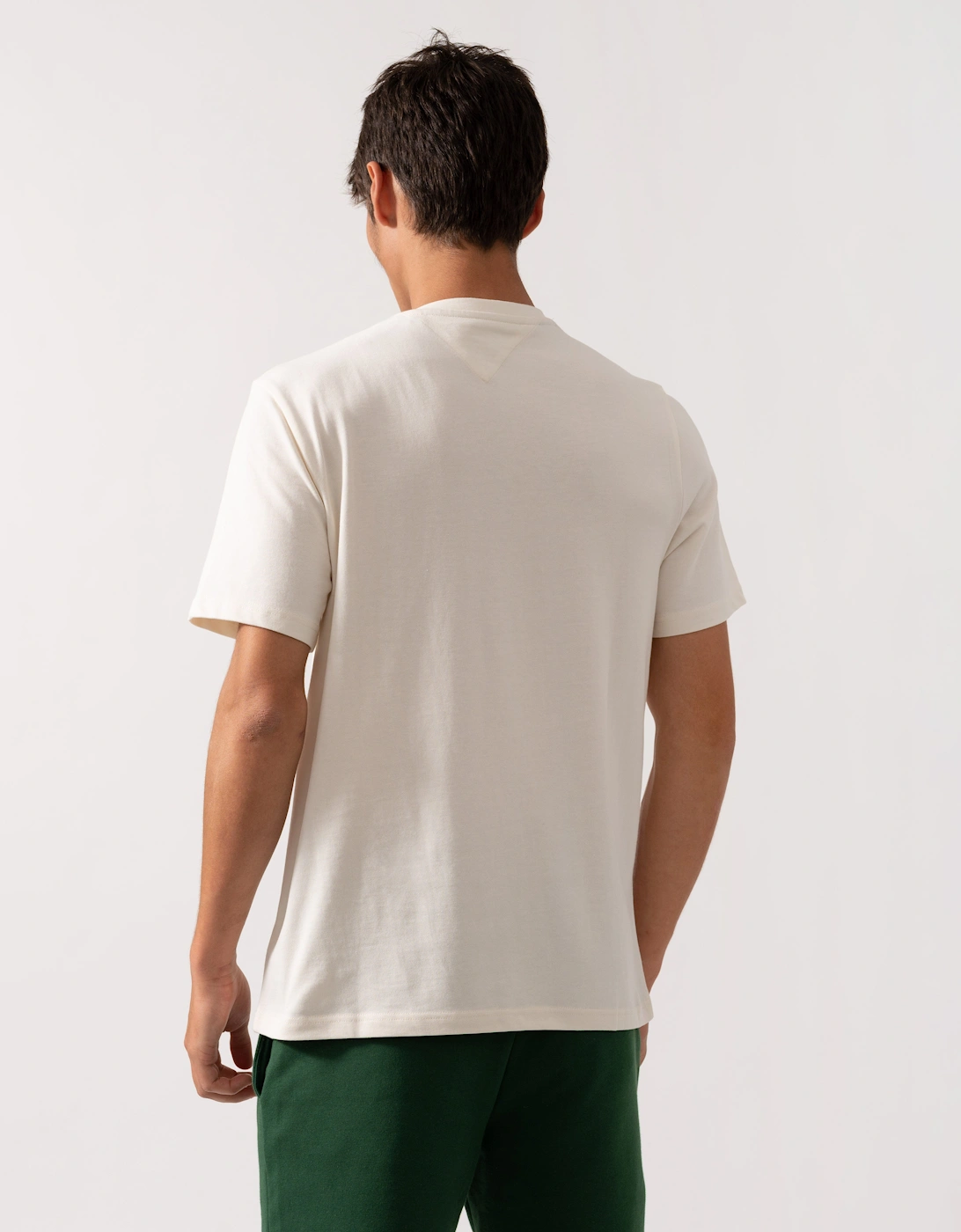 Americana Monotype Flag Box Mens T Shirt - Ivory Petal