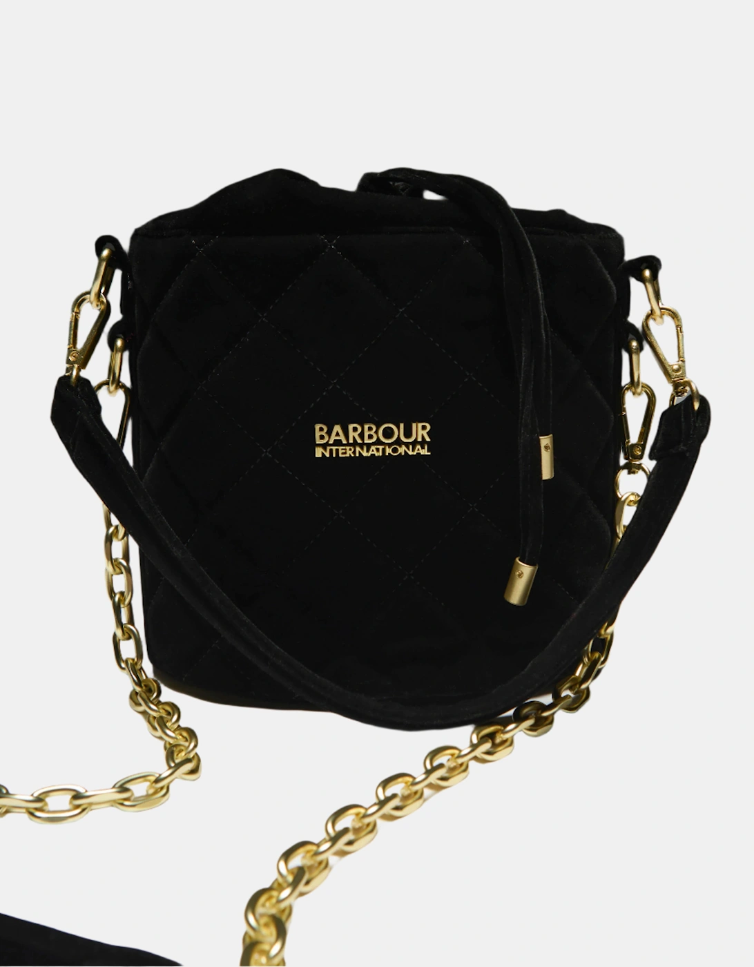Quilted Balham Womens Mini Bucket Bag - Velvet Black