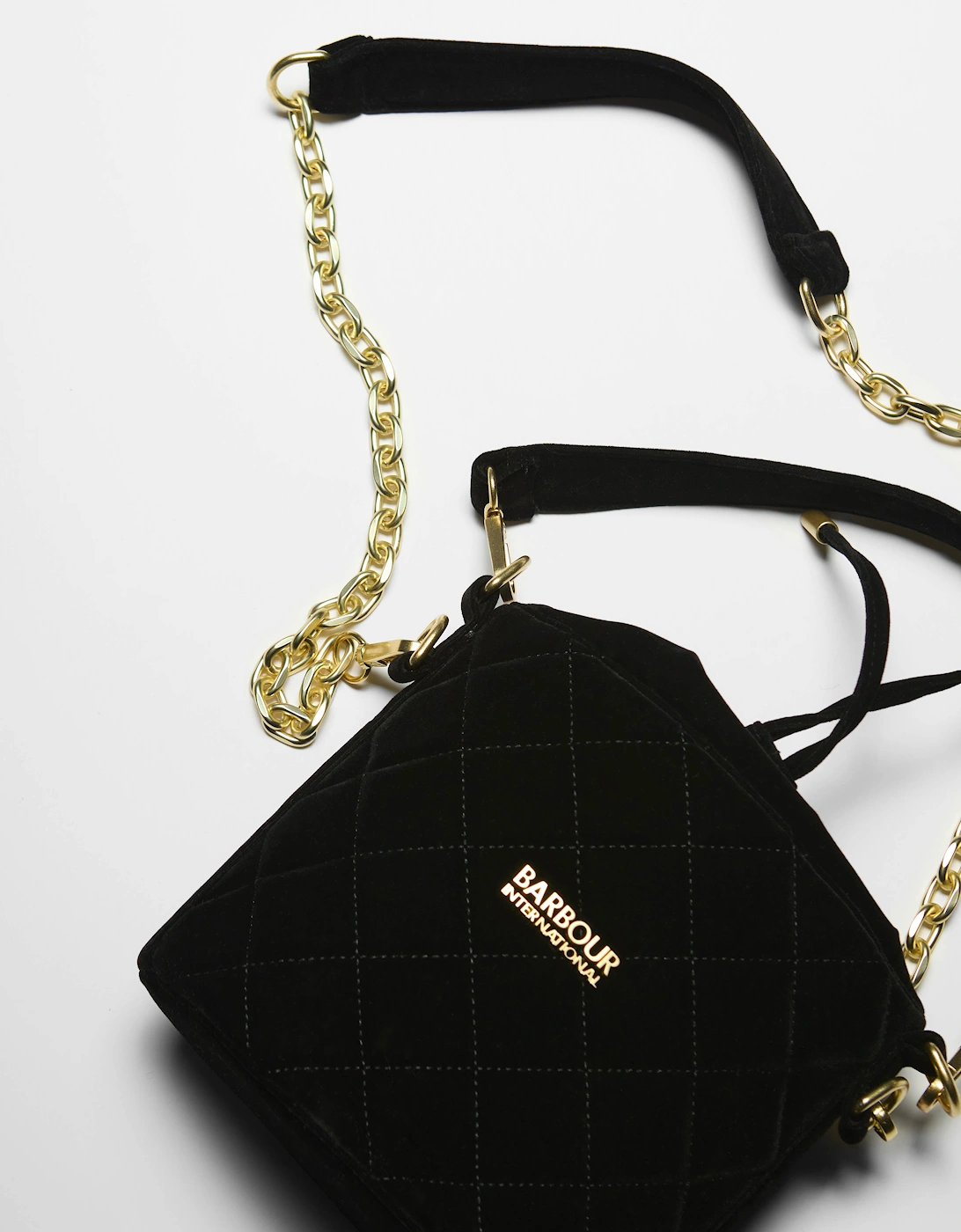 Quilted Balham Womens Mini Bucket Bag - Velvet Black