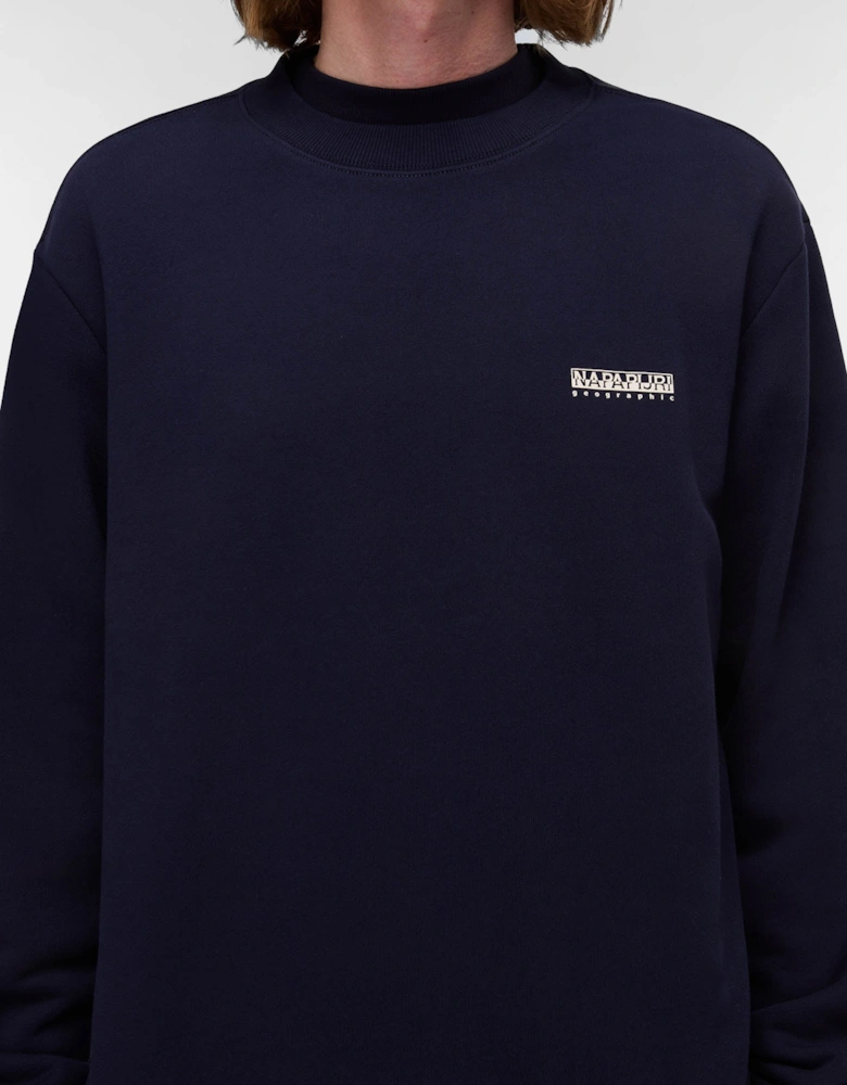 Small Box Mens Crew Neck Sweatshirt - Blue Marine 176