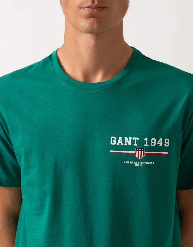 Mens Graphic Short Sleeve T-Shirt - 322 Deep Green