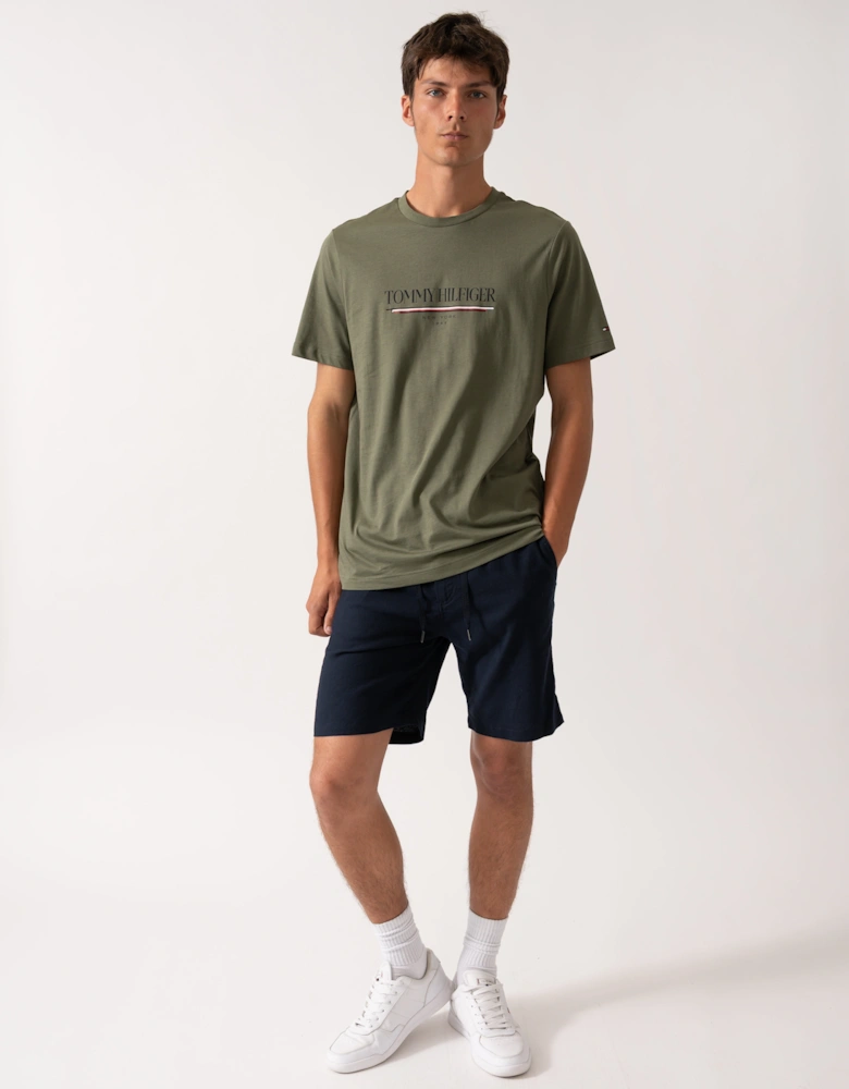 Brand Love Hilfiger Mens Tee - Battle Green