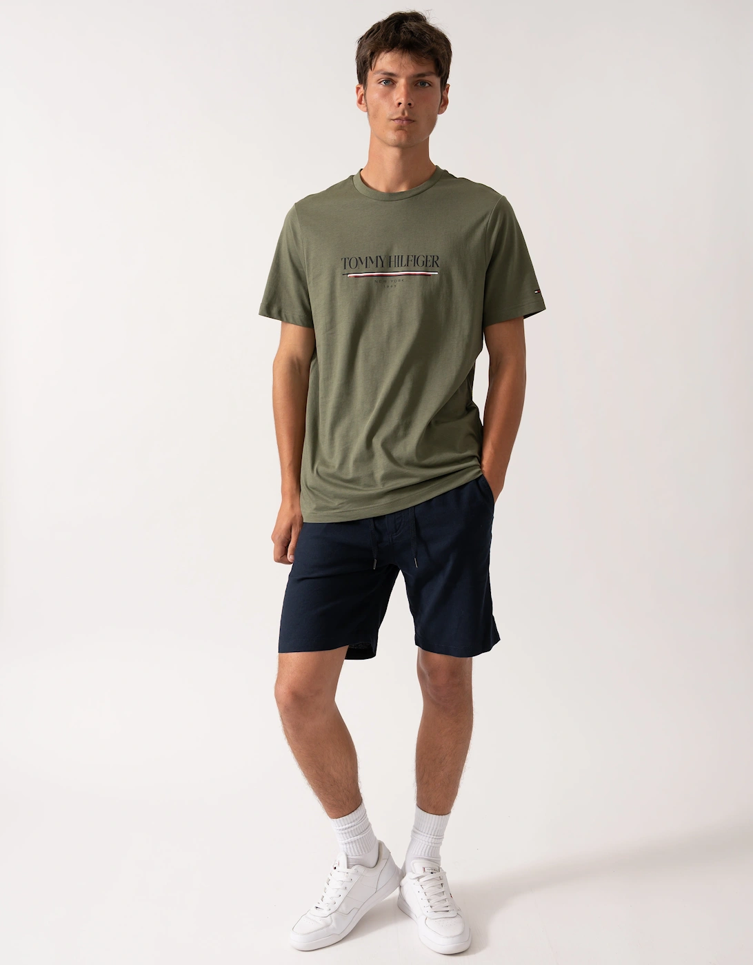Brand Love Hilfiger Mens Tee - Battle Green