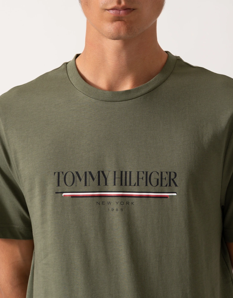 Brand Love Hilfiger Mens Tee - Battle Green