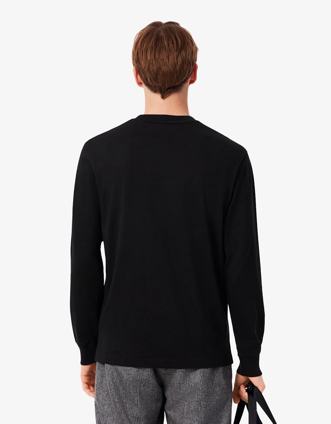 Long Sleeved Cotton Mens T-Shirt - Black 031