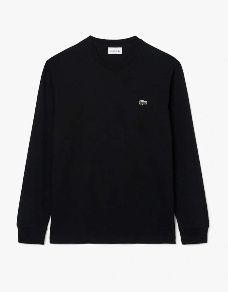 Long Sleeved Cotton Mens T-Shirt - Black 031
