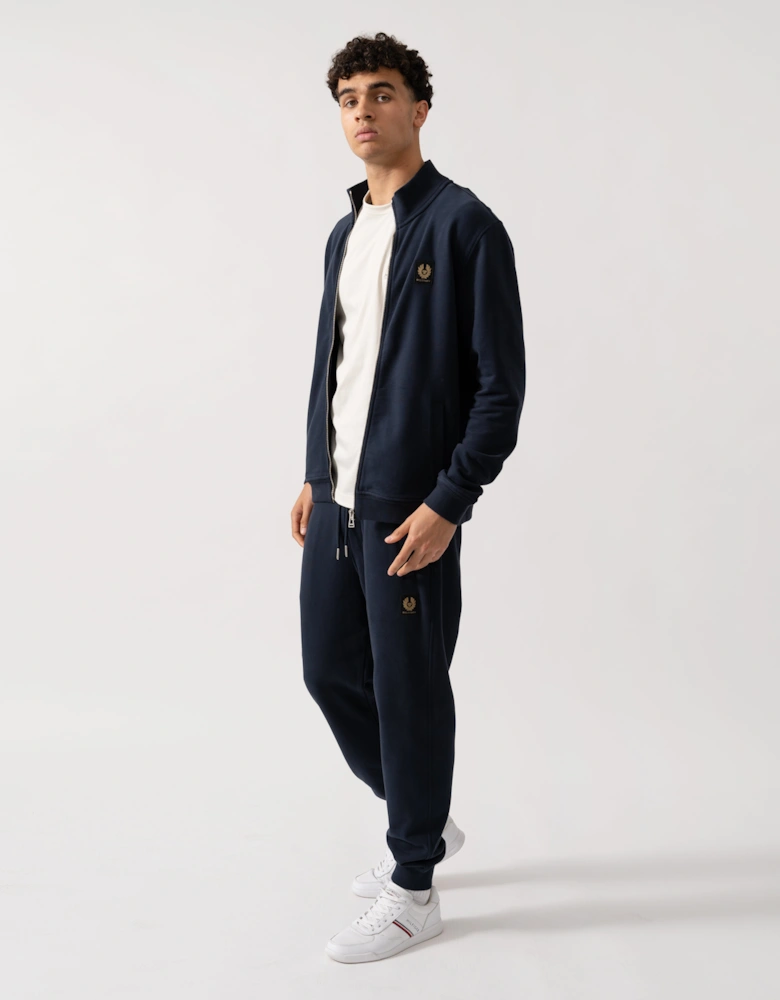 Mens Zip Through Sweatshirt - Dark Ink