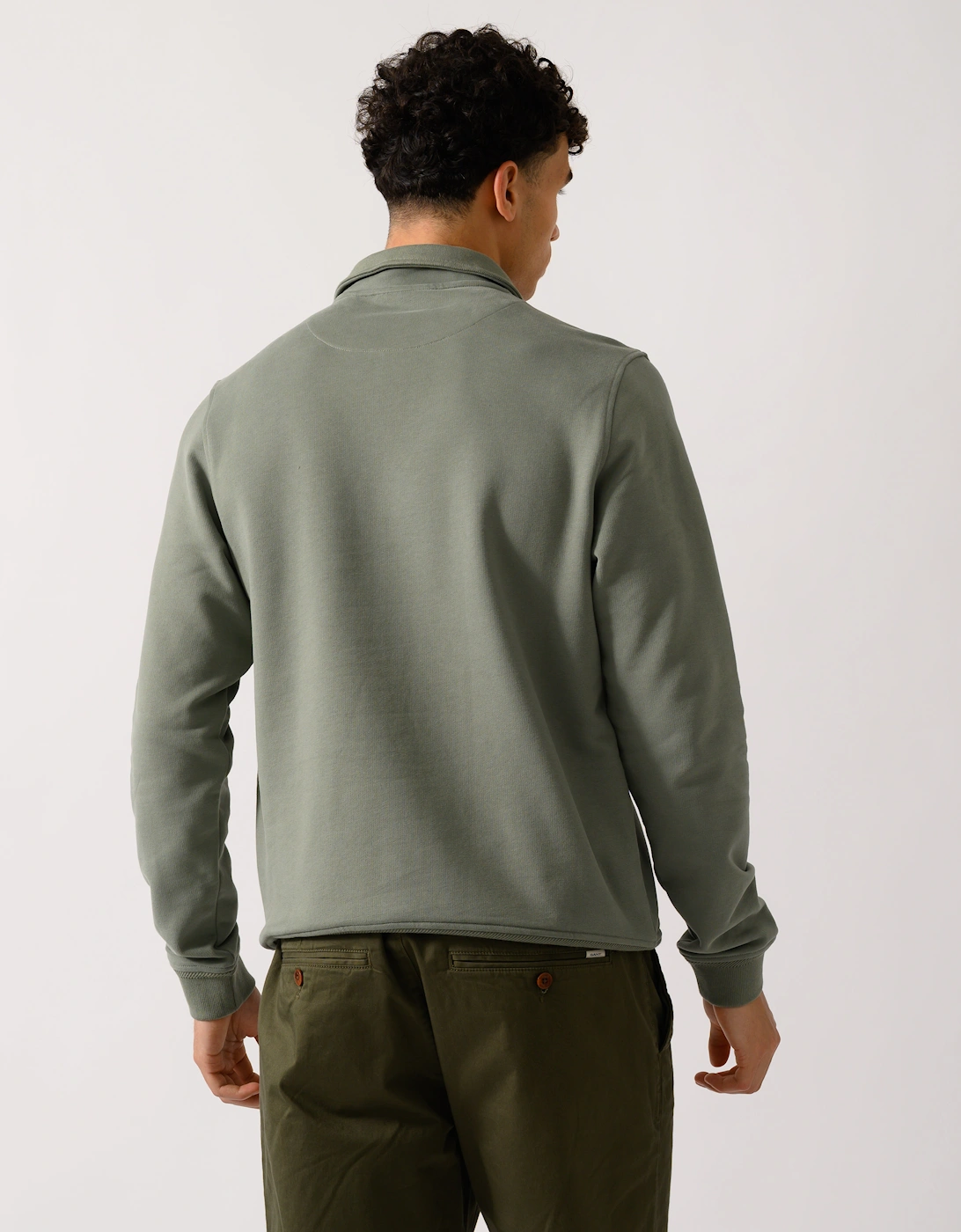 Quarter Zip Sweatshirt - Sage Green