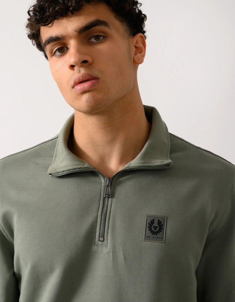 Quarter Zip Sweatshirt - Sage Green