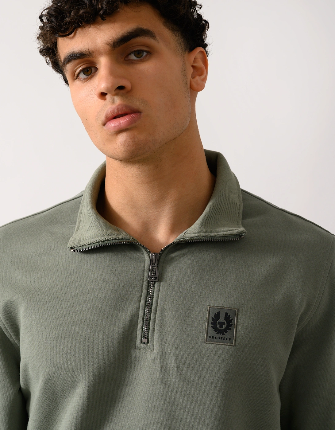 Quarter Zip Sweatshirt - Sage Green