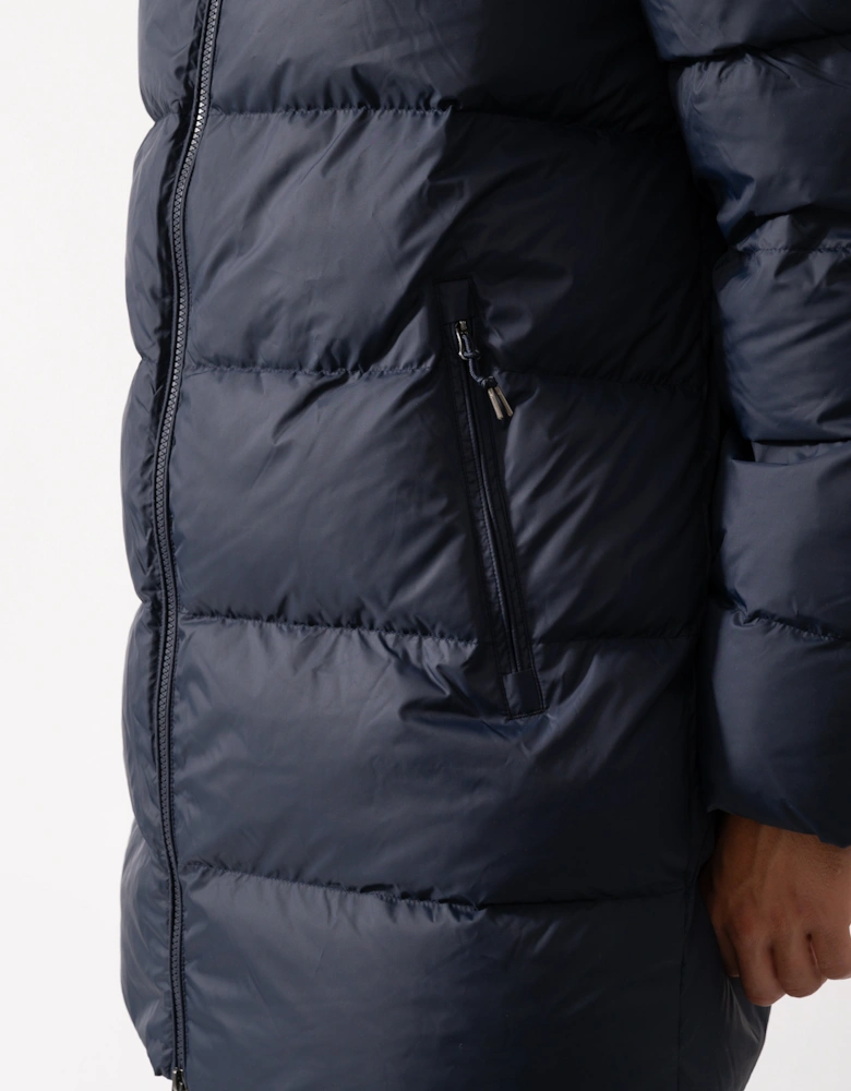 Mens Active Cloud Mid Length Puffer Jacket - 433 Evening Blue