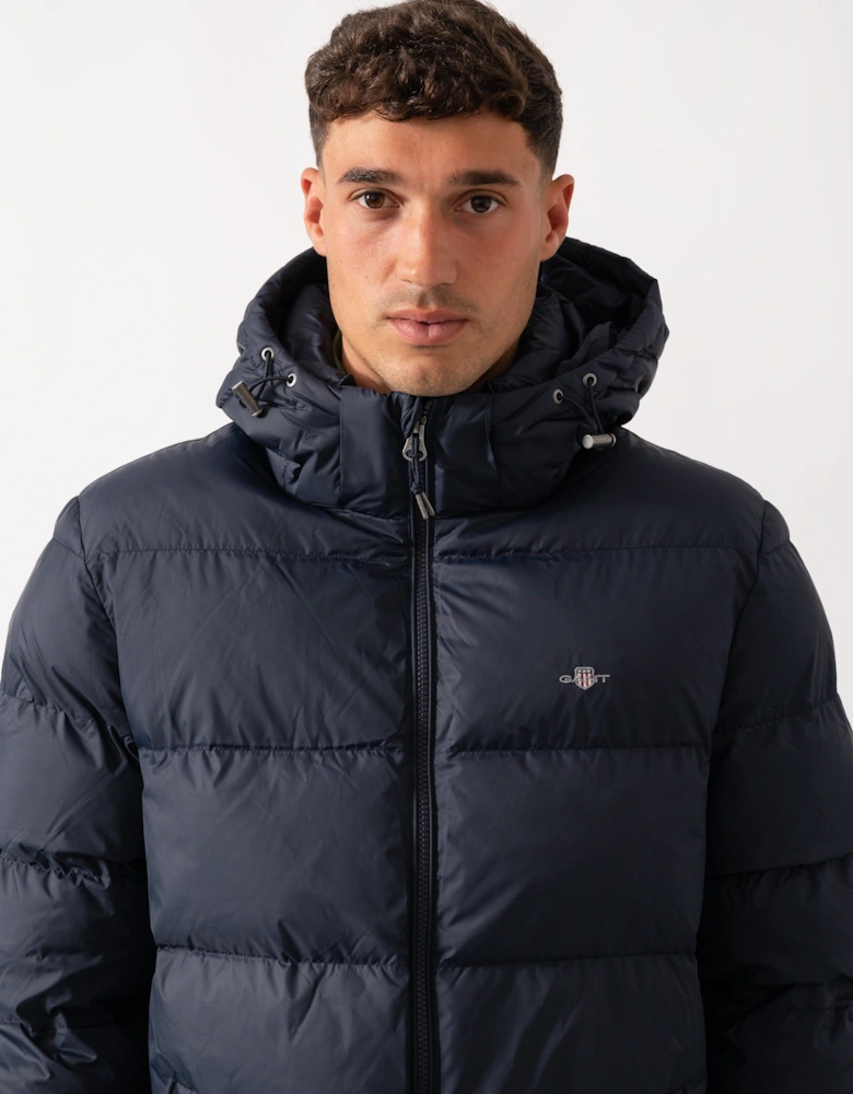 Mens Active Cloud Mid Length Puffer Jacket - 433 Evening Blue
