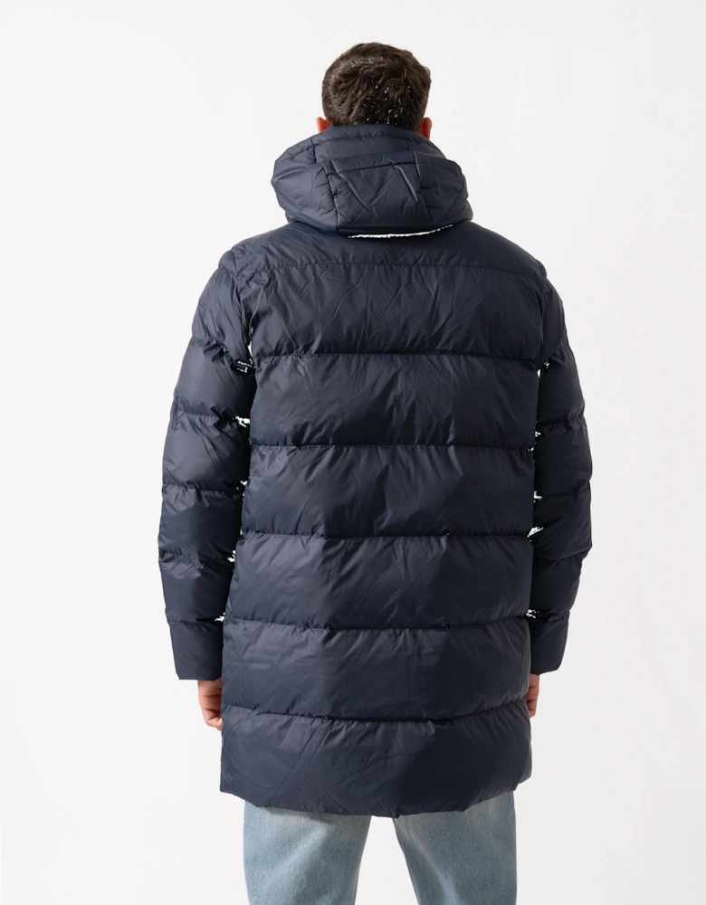 Mens Active Cloud Mid Length Puffer Jacket - 433 Evening Blue
