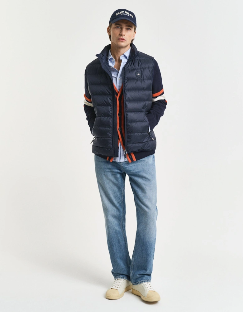 Mens Light Down Padded Gilet - 433 Evening Blue