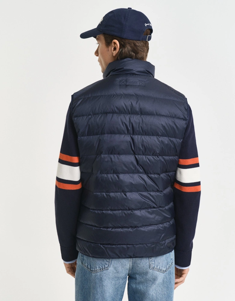 Mens Light Down Padded Gilet - 433 Evening Blue