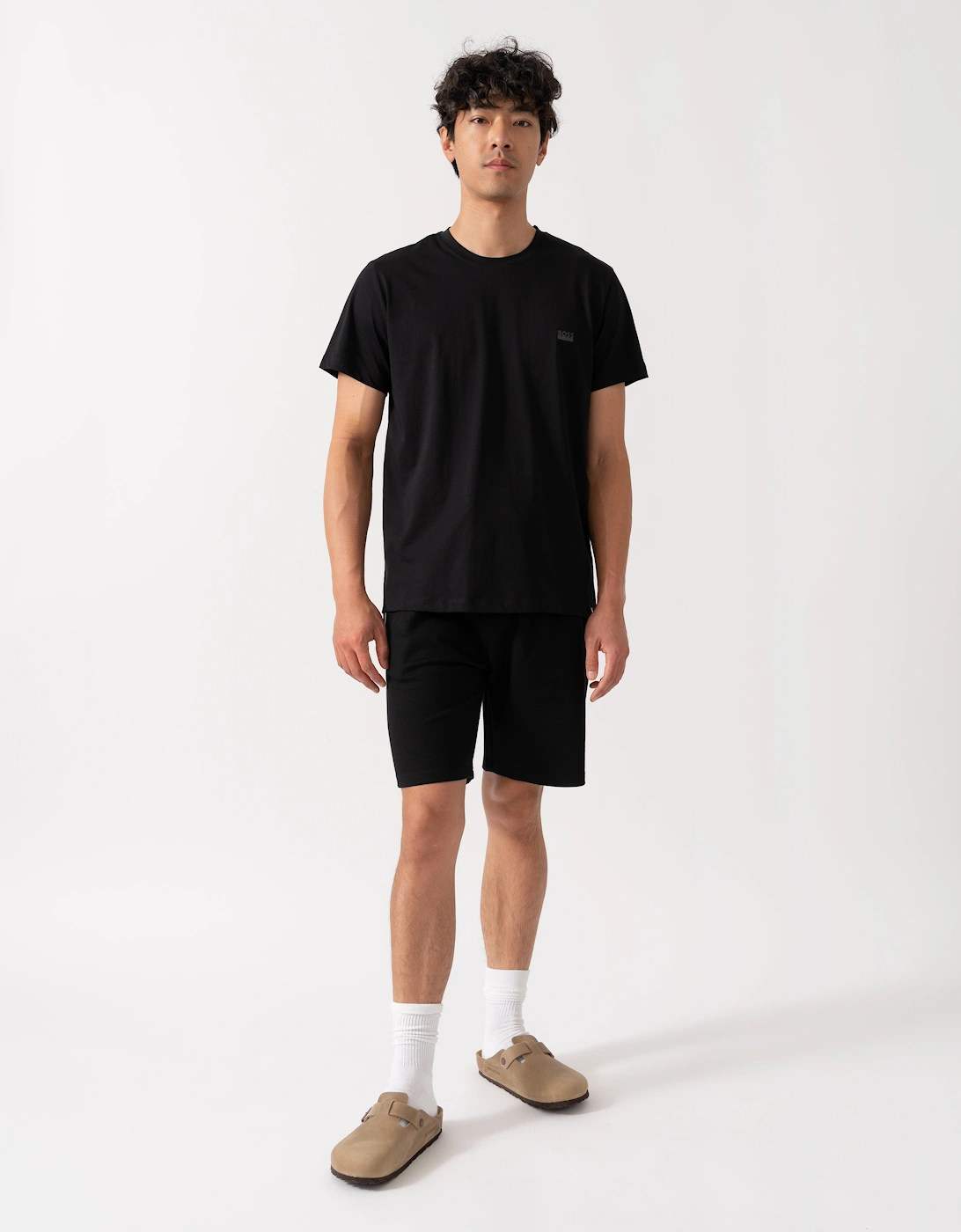 BOSS Orange Mens Loungewear Tracksuit Shorts 50545577 - Black 001