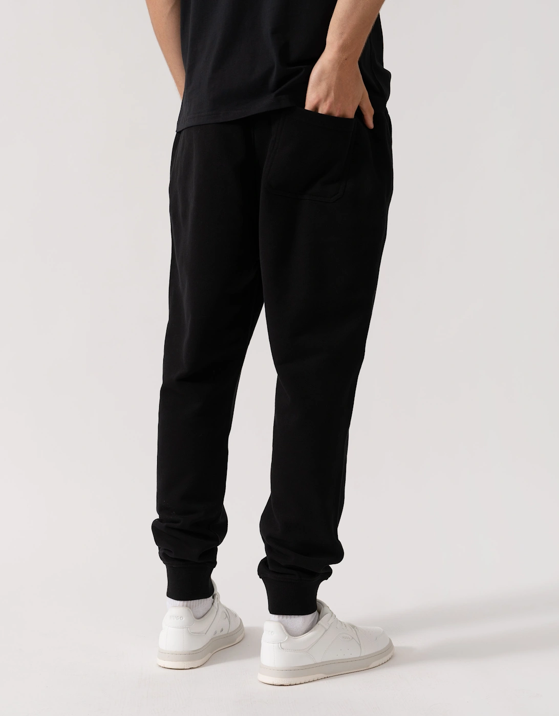 Mens Patch Logo Sweatpants - Black