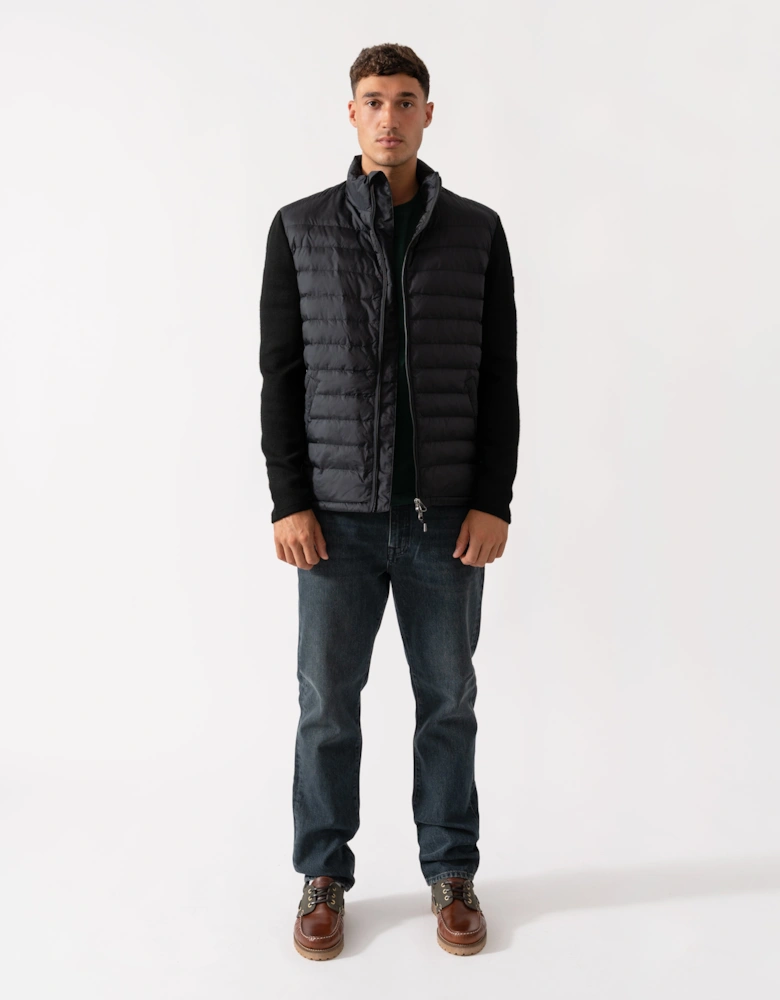 Mens Mixed Media Hybrid Jacket - 5 Black
