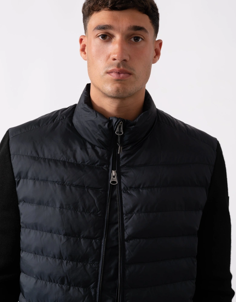 Mens Mixed Media Hybrid Jacket - 5 Black