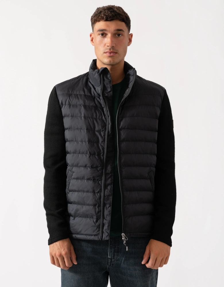 Mens Mixed Media Hybrid Jacket - 5 Black