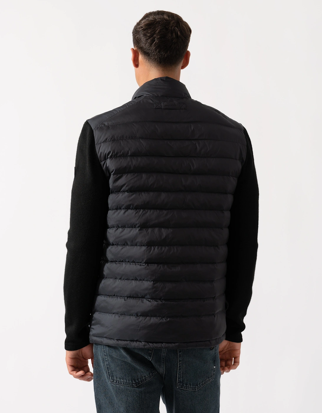 Mens Mixed Media Hybrid Jacket - 5 Black