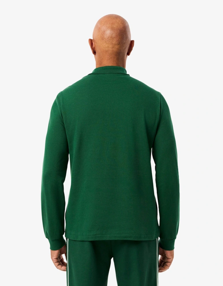 Original L.12.12 Mens Long Sleeve Cotton Polo Shirt - Green 132