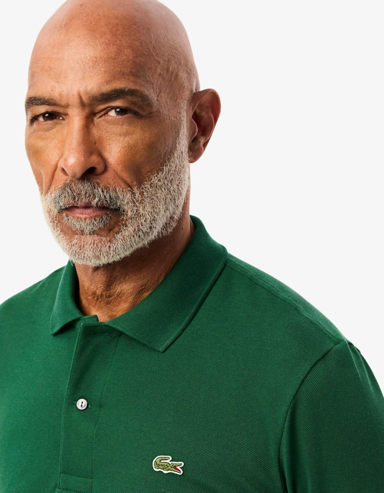 Original L.12.12 Mens Long Sleeve Cotton Polo Shirt - Green 132