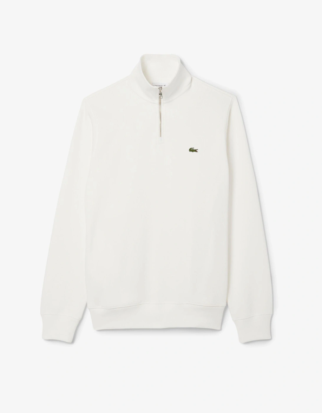 Mens Zippered Stand-Up Collar Cotton Sweatshirt - Flour 70V