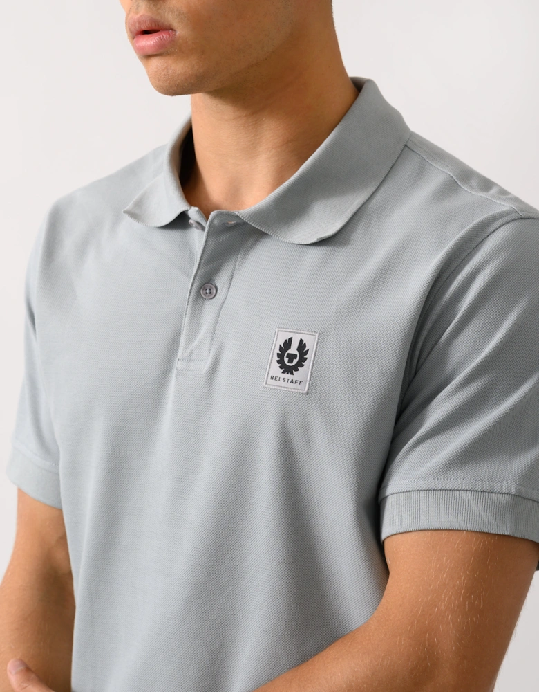 Short Sleeved Mens Polo - Quarry Blue